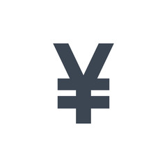 Yen related vector glyph icon. Isolated on white background. Vector illustration.
