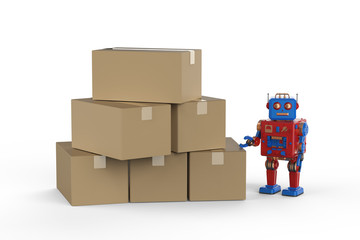 Obraz premium Automation warehouse concept