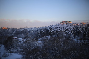 sunset in the mountains