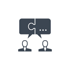 Solution related vector glyph icon. Isolated on white background. Vector illustration.