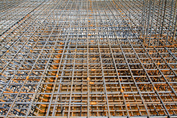 Screw thread steel bar framework