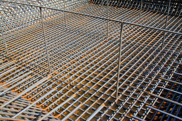 Screw thread steel bar framework