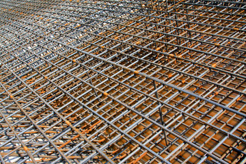 Screw thread steel bar framework