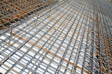 Screw thread steel bar framework