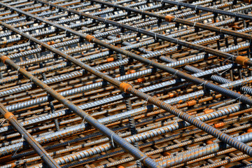 Screw thread steel bar framework