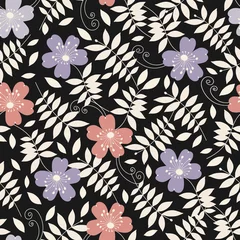 Möbelaufkleber Seamless pattern with the image of flowers. © Yuliya
