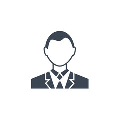 User related vector glyph icon. Isolated on white background. Vector illustration.