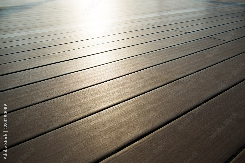 Wall mural  Wooden Floor Boards texture and background photo