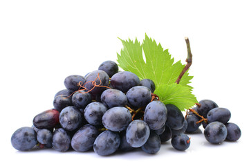Grapes on a white background