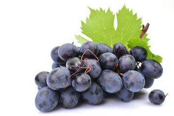 Grapes on a white background