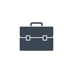 Briefcase related vector glyph icon. Isolated on white background. Vector illustration.