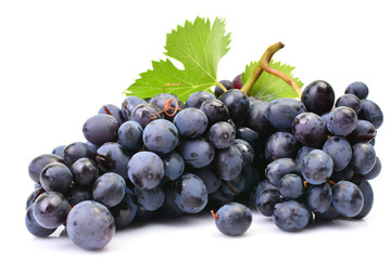 Grapes on a white background