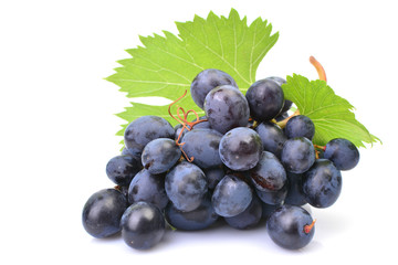 Grapes on a white background