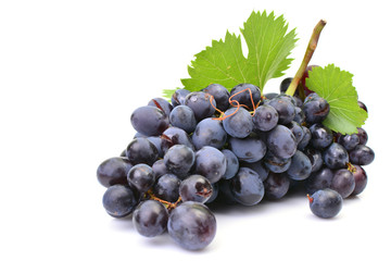 Grapes on a white background