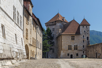 ANNECY / FRANCE - JULY 2015: Inner yard of Annecy castle, France