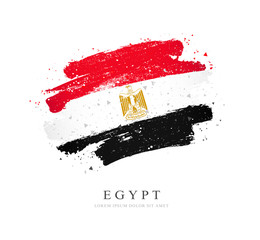 Flag of Egypt. Vector illustration on a white background.
