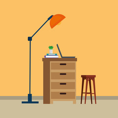 house place with drawer scene