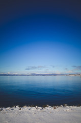 View of beautiful Ushuaia in winter.