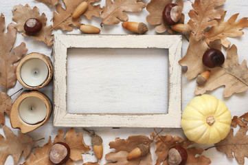 Autumn composition as frame