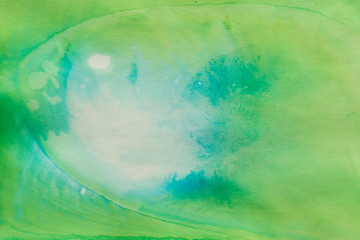 green abstract watercolor painted background texture