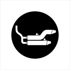 Exhaust Icon, Auto Exhaust Icon, Muffler