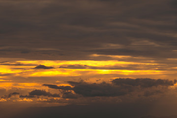 Scenic View Of Silhouette Mountains Against Sky During Sunset and beam