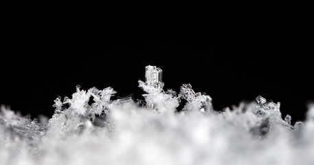 crystals of snow, winter photo