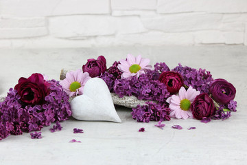 Herz mit Blumen