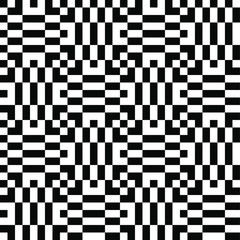 Fototapeta premium Abstract geometric background. Seamless pattern. Black and white texture. Op art style design.