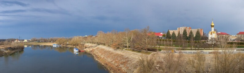 Dniester River in Tiraspol, Transnistria