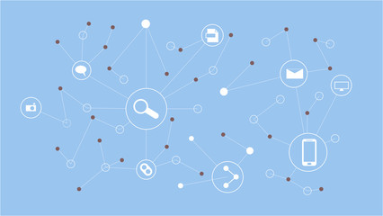 Social media concept. Communication in the global computer networks. 