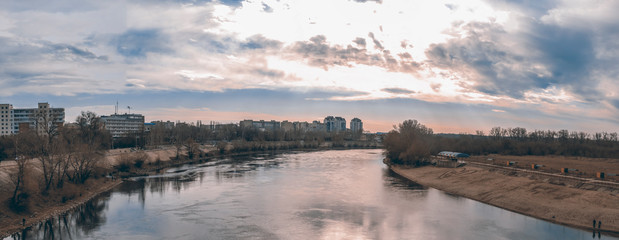 Dniester River in Tiraspol, Transnistria