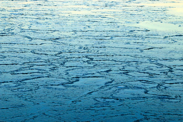 Sea ice natural landscape