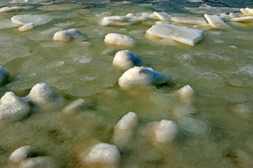 Sea ice natural landscape