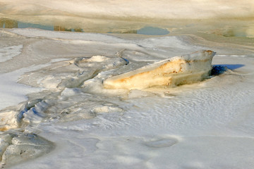 Sea ice natural landscape