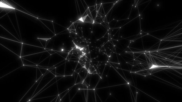 Network of physical devices with network connectivity. Internet of things slow motion a lot of connections between things, cloud technology.