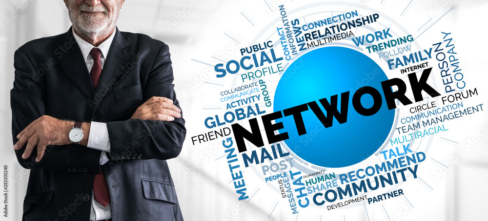 Poster human resources recruitment and people networking concept. modern graphic interface showing professi