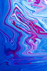 Blue Acrylic pour Color Liquid marble abstract surfaces Design.