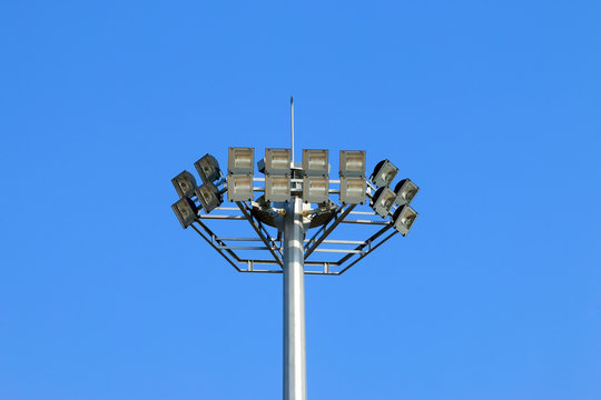 spotlight under blue sky