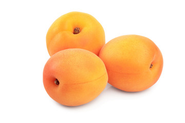 Apricot fruit isolated on white background macro
