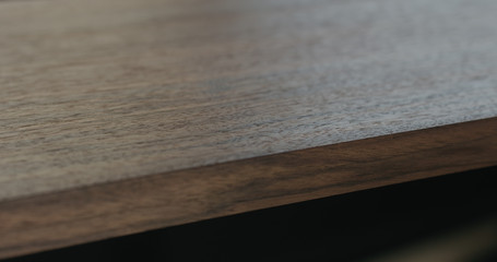 Closeup black walnut surface finished with oil