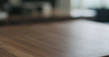 Closeup black walnut surface finished with oil