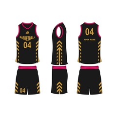 Basketball jersey set template collection.