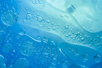 Abstract Blue water bubbles background