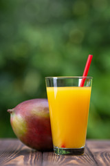 mango juice in glass