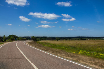 Village road leading into the distance, Istra city district