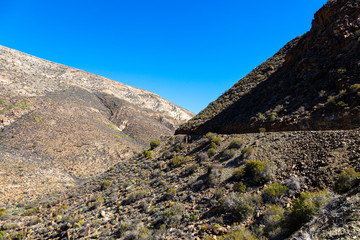 Mountain pass through a valley