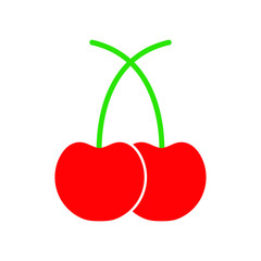 Cherry icon. cherry flat style vector illustration