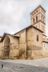 Fototapeta na wymiar View at the San Bartolome Church in Logrono - Spain