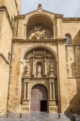 View at the Portal of Santiago church in Logrono - Spain